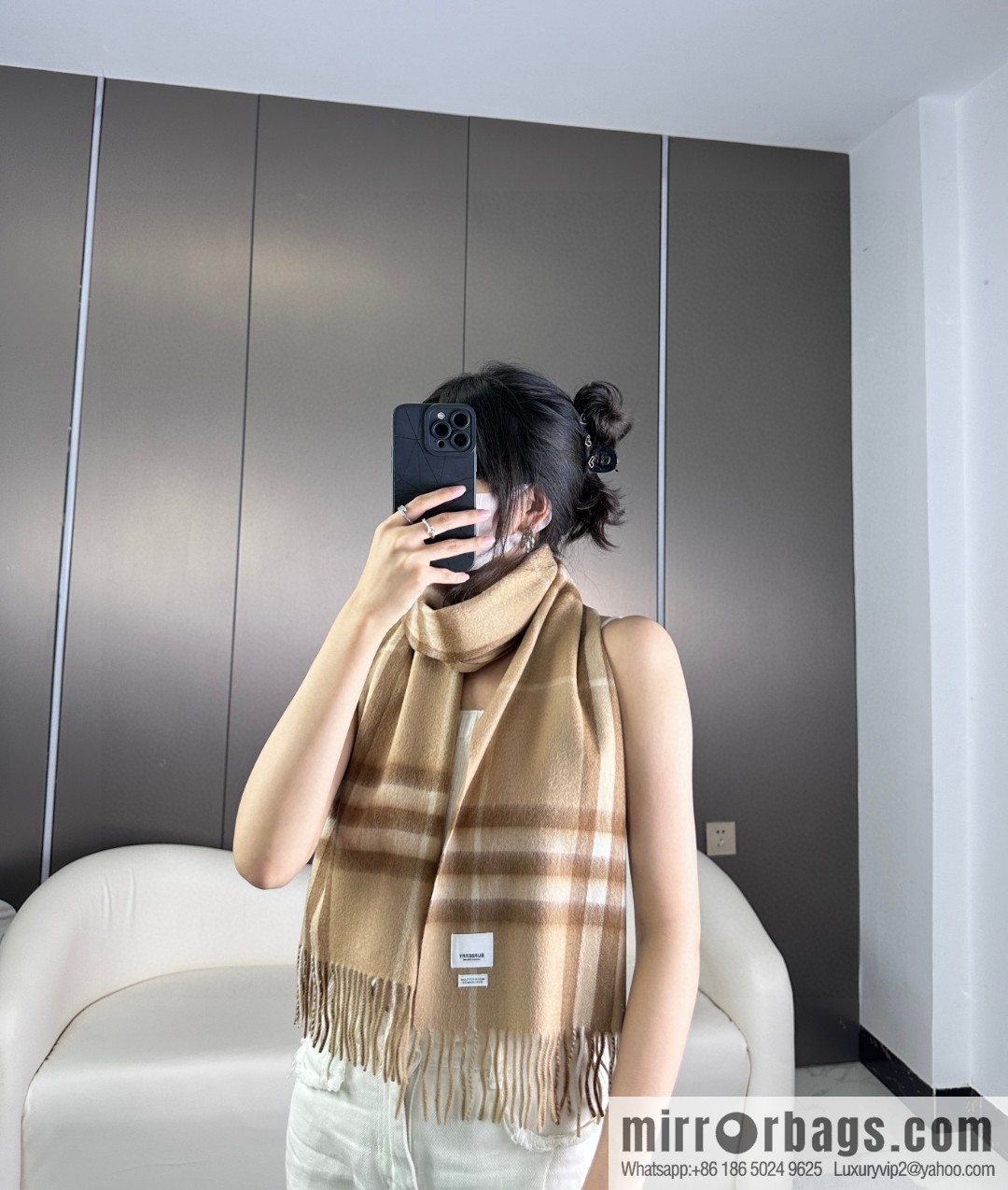 Burberry Burberry 2023 ace word-of-mouth burberry deep water ripple classic cashmere plaid scarf