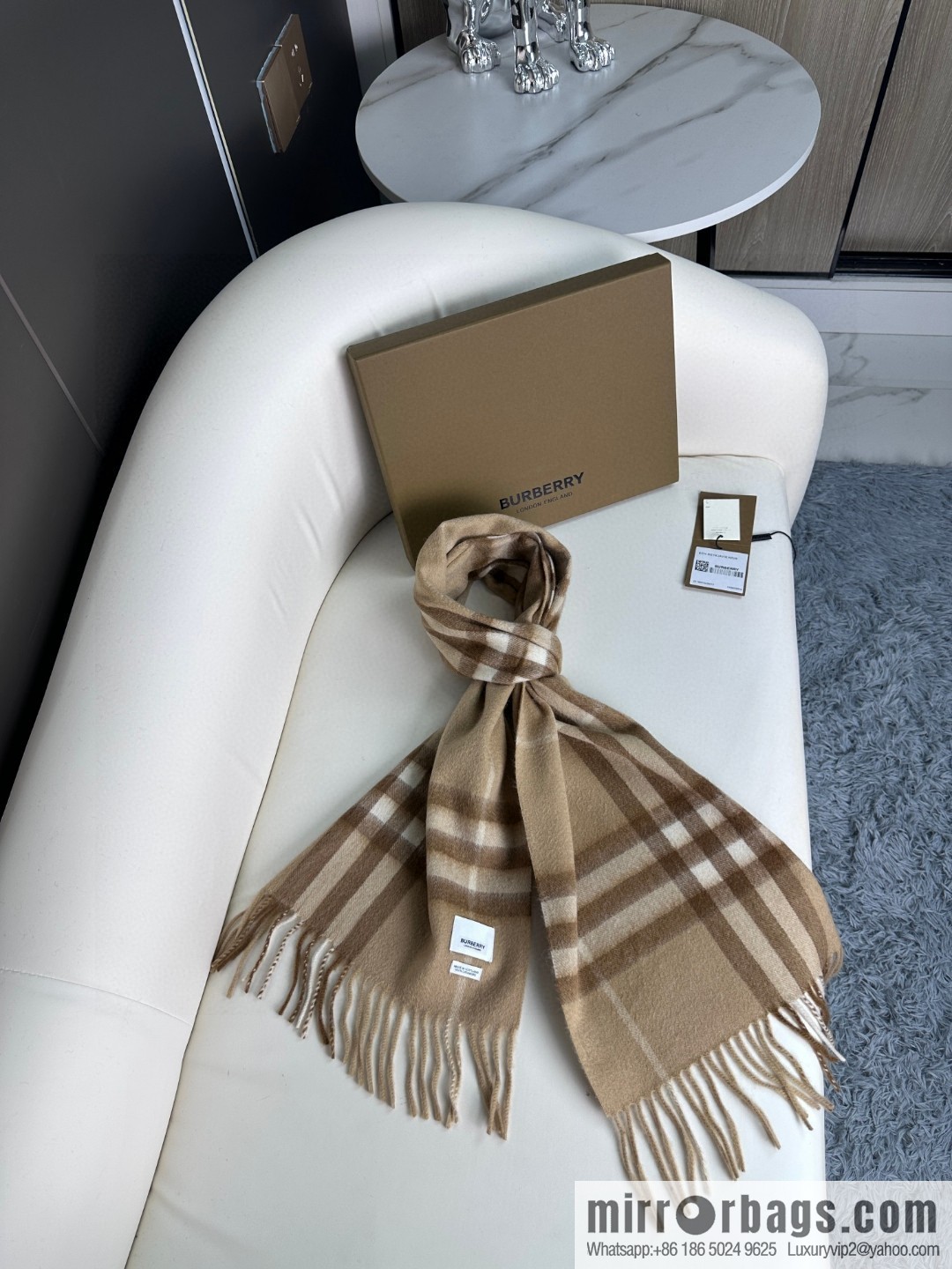 Burberry Burberry 2023 ace word-of-mouth burberry deep water ripple classic cashmere plaid scarf