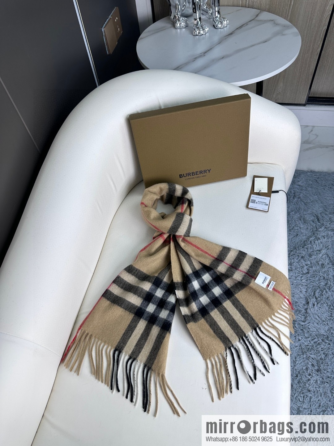 Burberry Burberry 2023 ace word-of-mouth burberry deep water ripple classic cashmere plaid scarf