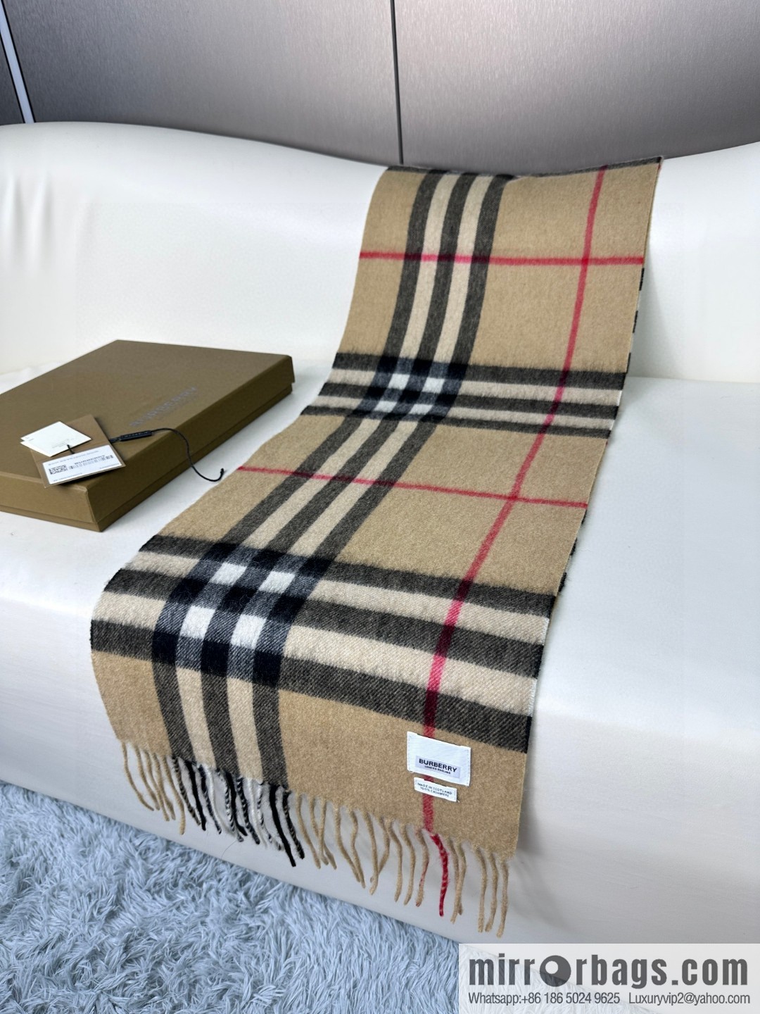 Burberry Burberry 2023 ace word-of-mouth burberry deep water ripple classic cashmere plaid scarf