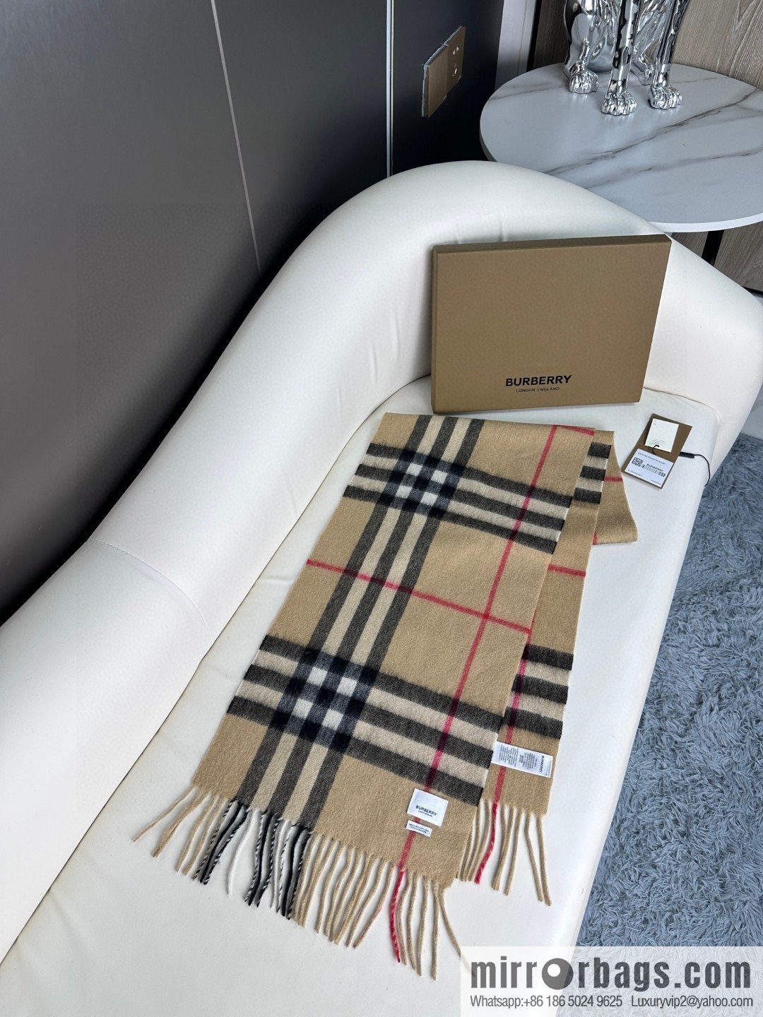 Burberry Burberry 2023 ace word-of-mouth burberry deep water ripple classic cashmere plaid scarf