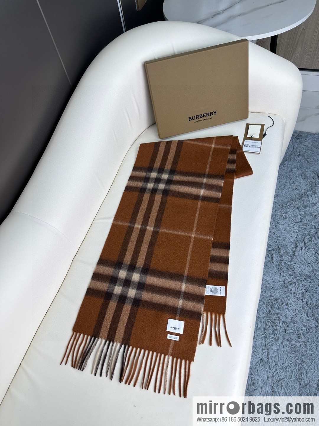 Burberry Burberry 2023 ace word-of-mouth burberry deep water ripple classic cashmere plaid scarf