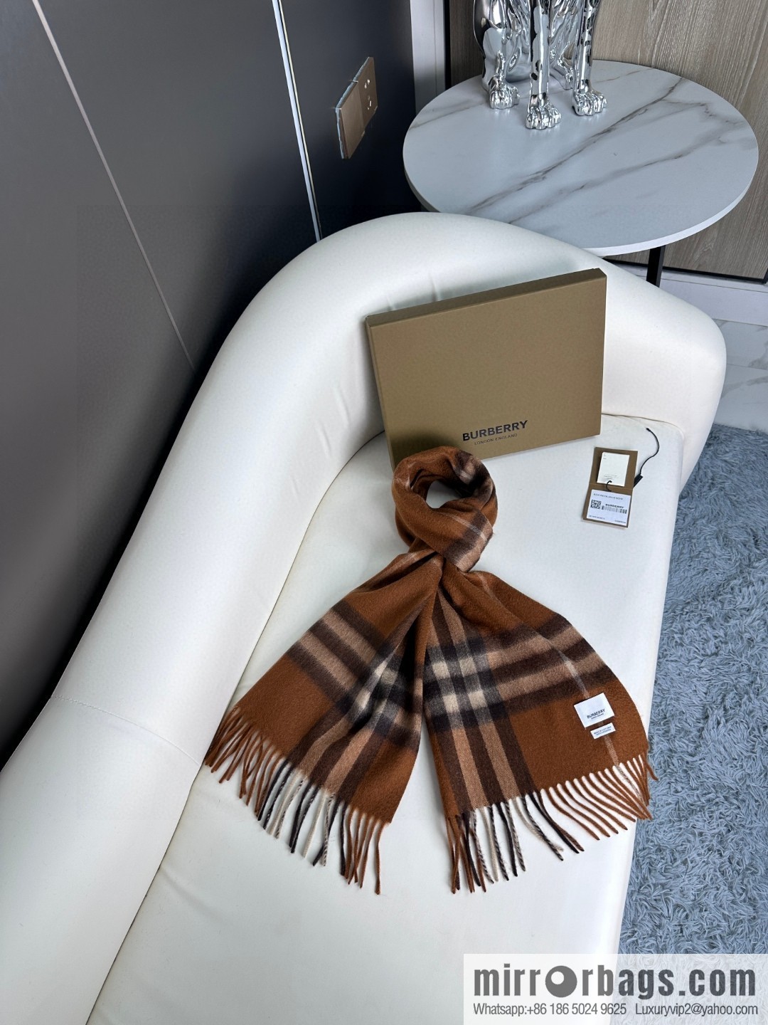 Burberry Burberry 2023 ace word-of-mouth burberry deep water ripple classic cashmere plaid scarf