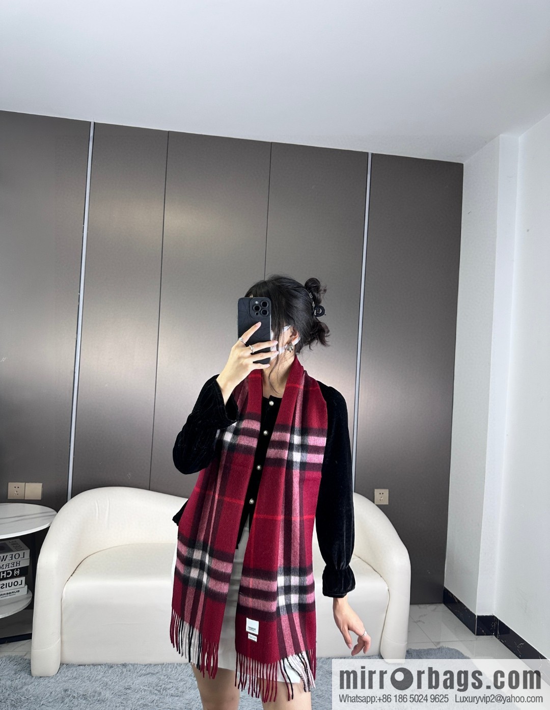 Burberry Burberry 2023 ace word-of-mouth burberry deep water ripple classic cashmere plaid scarf