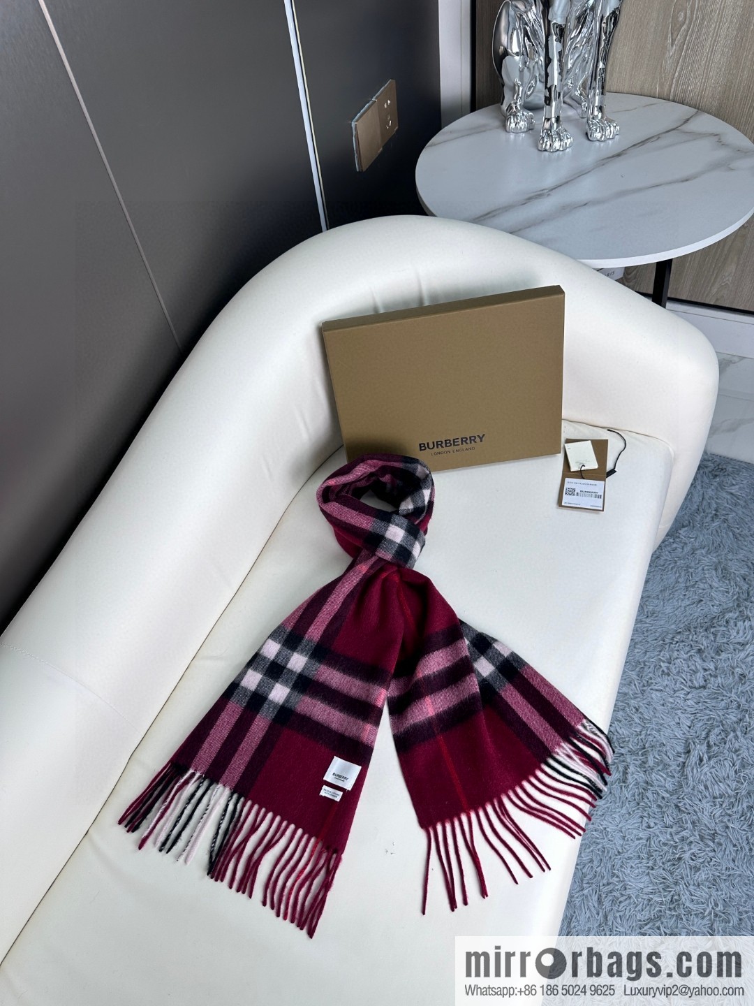 Burberry Burberry 2023 ace word-of-mouth burberry deep water ripple classic cashmere plaid scarf