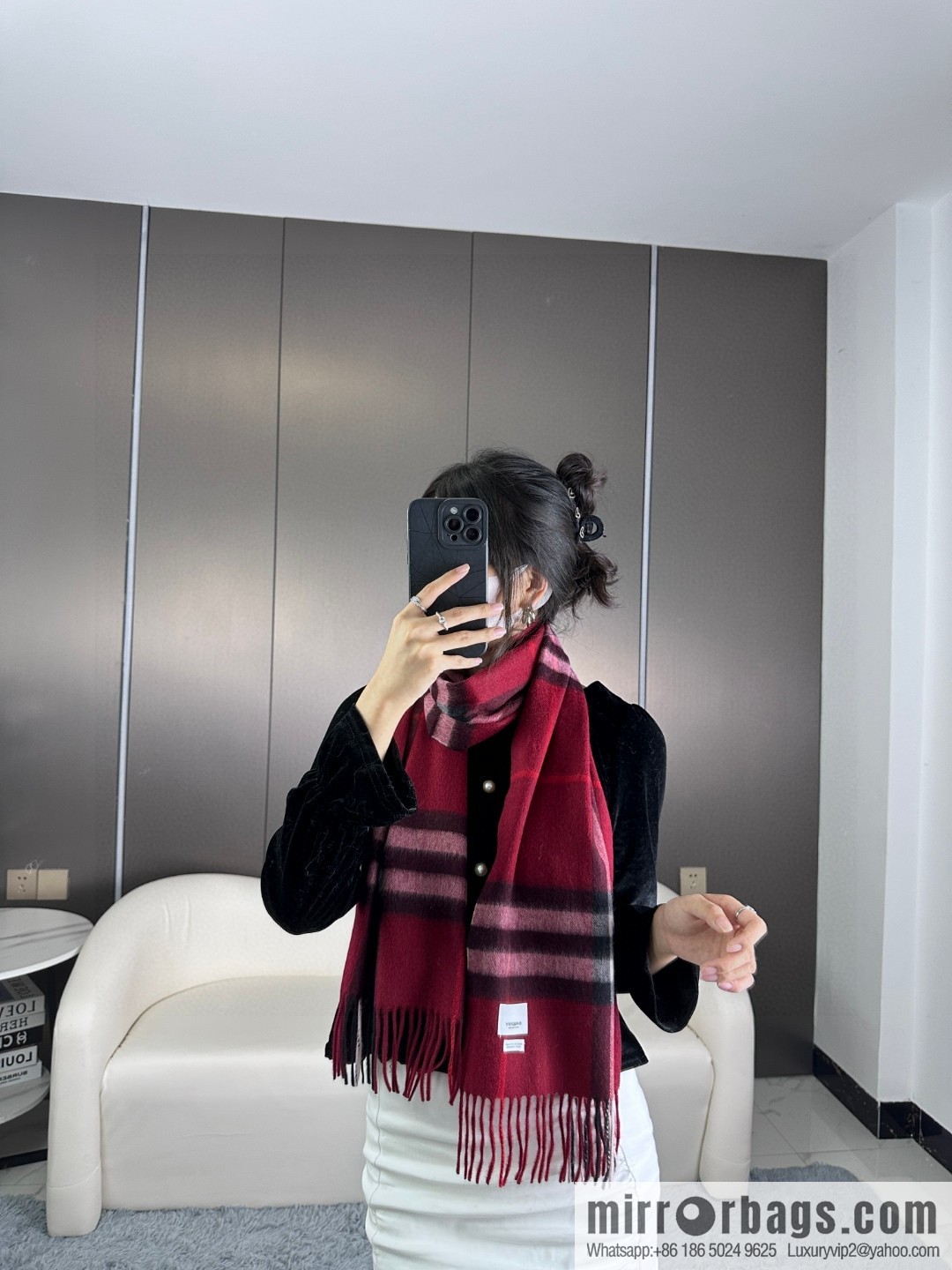 Burberry Burberry 2023 ace word-of-mouth burberry deep water ripple classic cashmere plaid scarf
