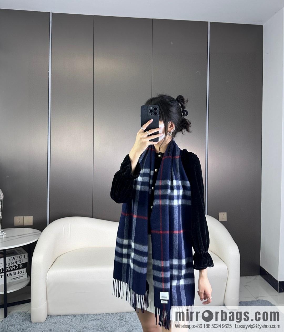 Burberry Burberry 2023 ace word-of-mouth burberry deep water ripple classic cashmere plaid scarf