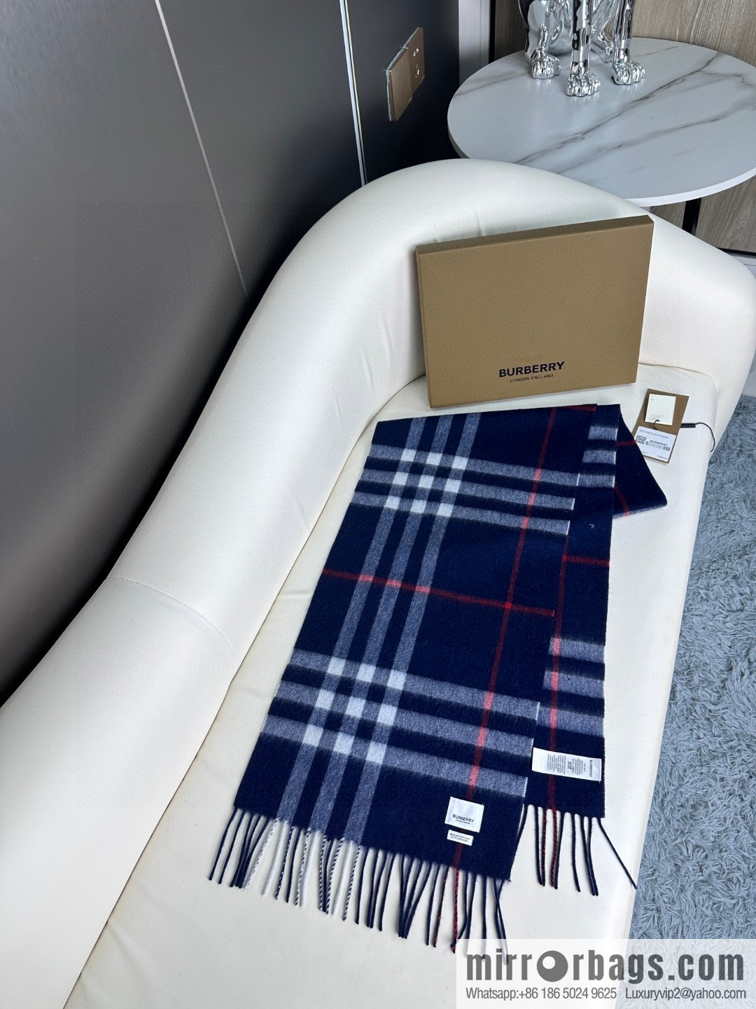 Burberry Burberry 2023 ace word-of-mouth burberry deep water ripple classic cashmere plaid scarf