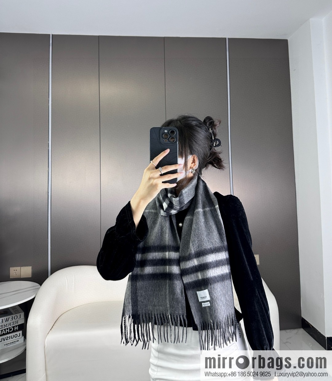 Burberry Burberry 2023 ace word-of-mouth burberry deep water ripple classic cashmere plaid scarf