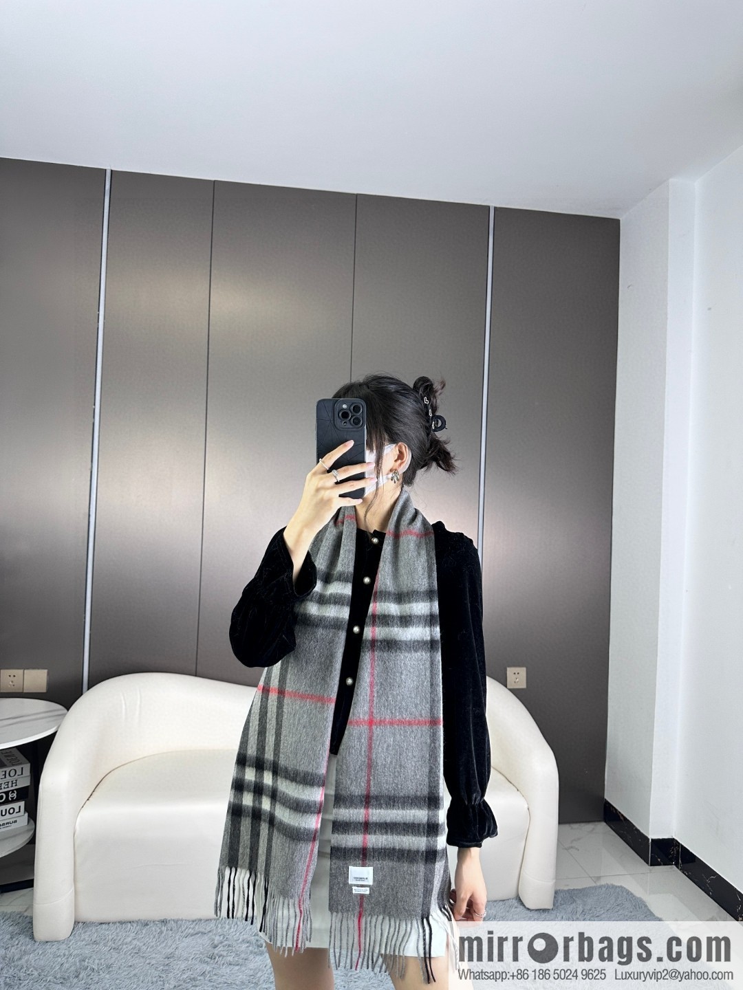 Burberry Burberry 2023 ace word-of-mouth burberry deep water ripple classic cashmere plaid scarf