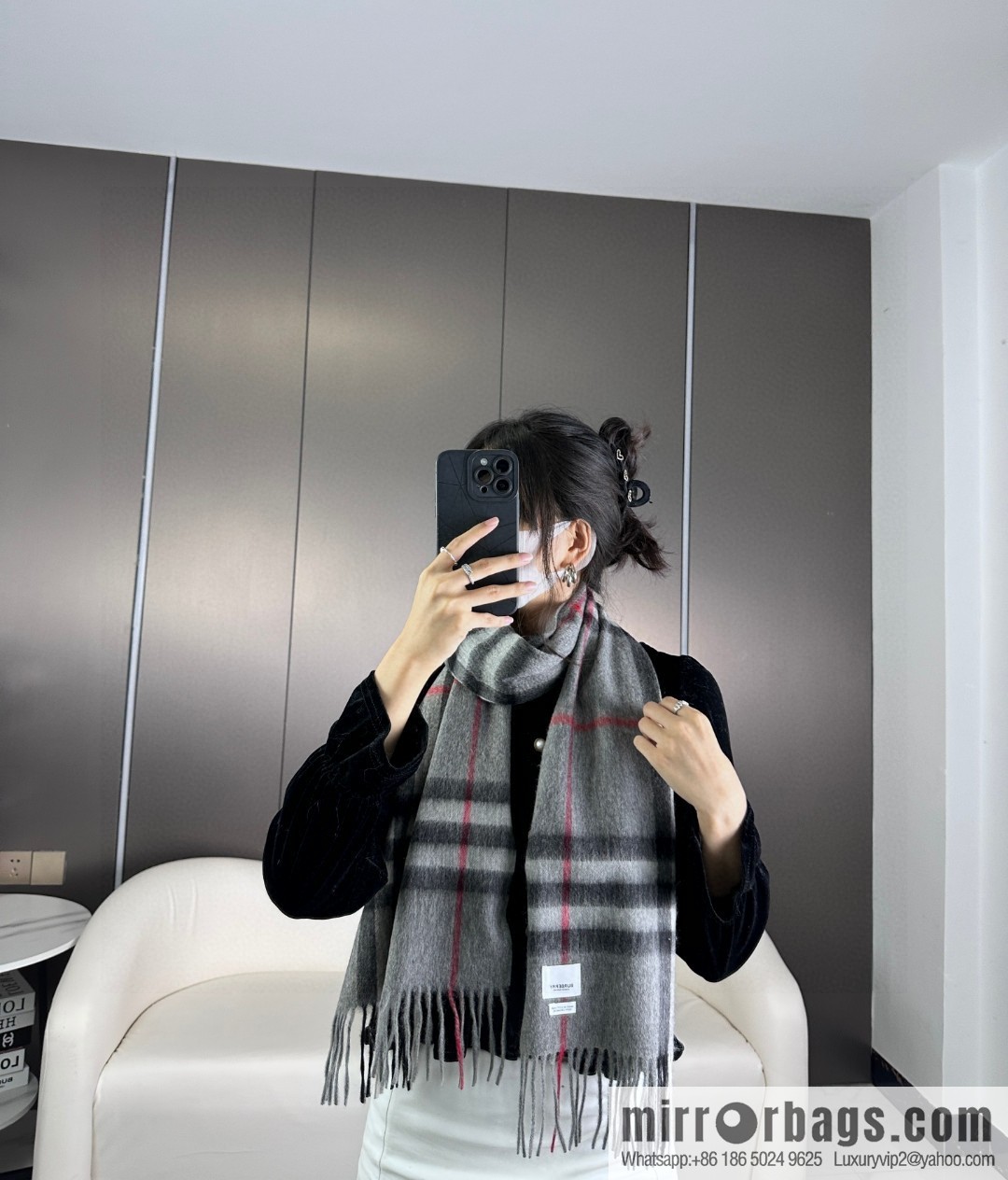Burberry Burberry 2023 ace word-of-mouth burberry deep water ripple classic cashmere plaid scarf