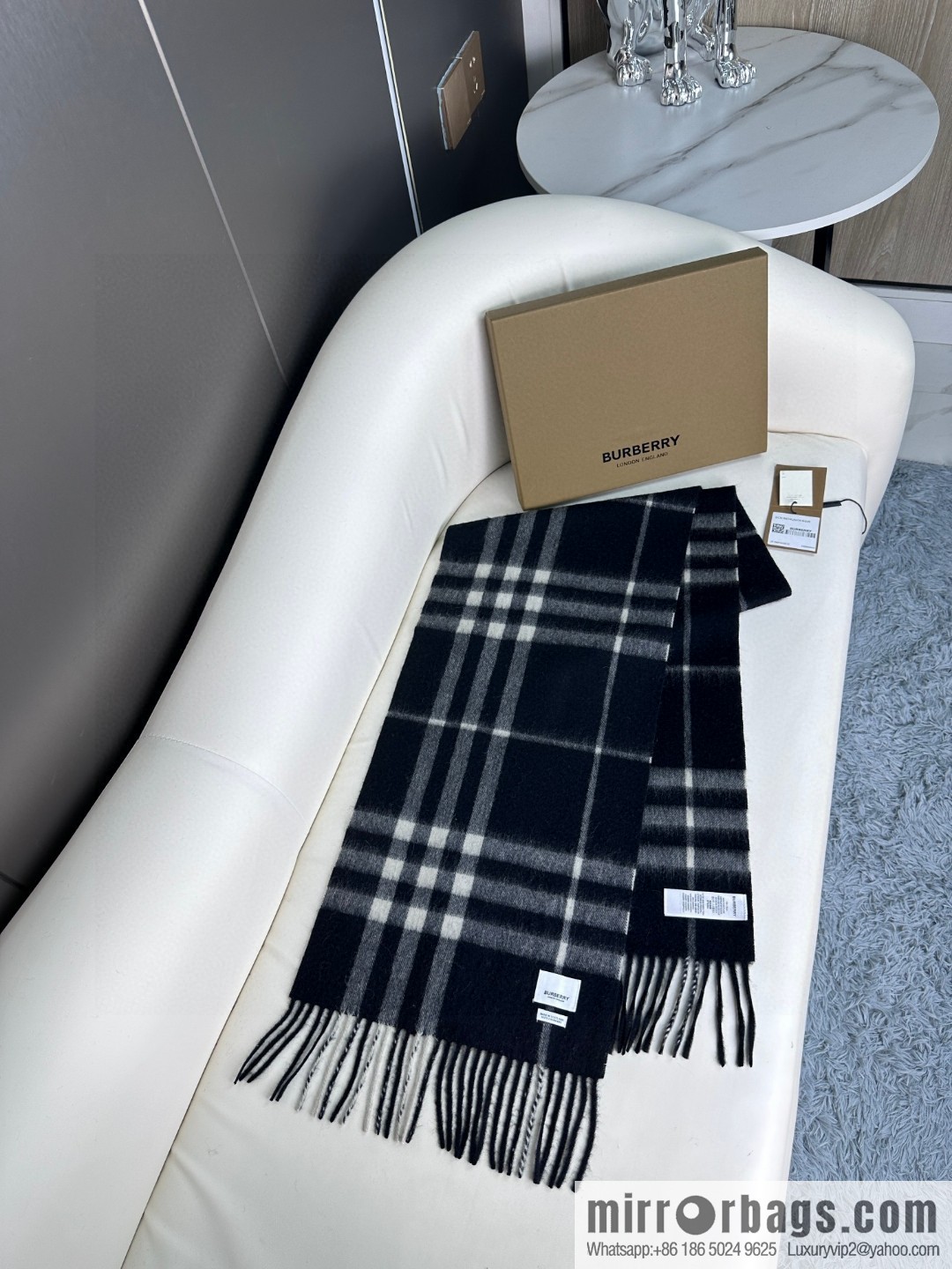 Burberry Burberry 2023 ace word-of-mouth burberry deep water ripple classic cashmere plaid scarf