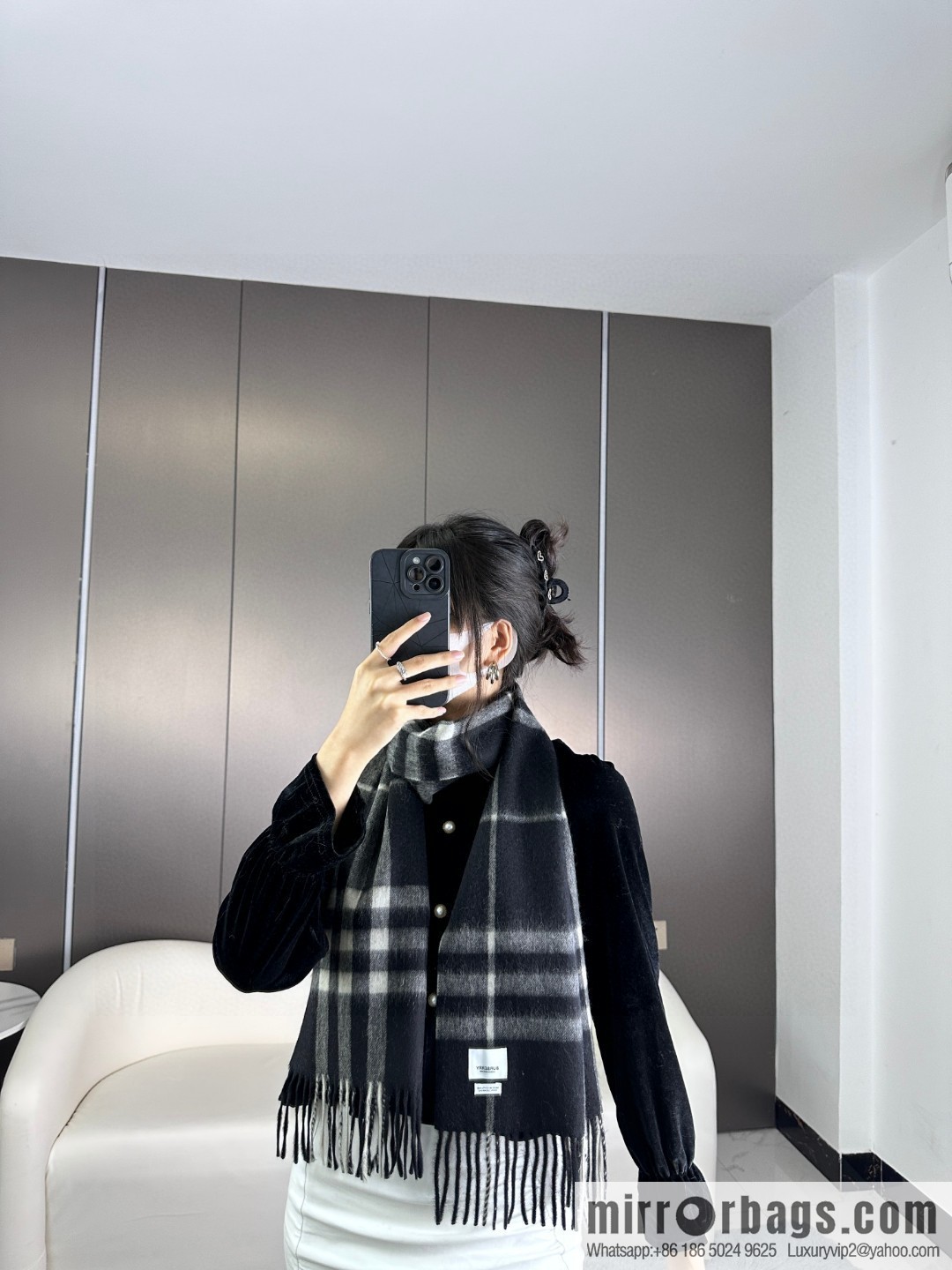 Burberry Burberry 2023 ace word-of-mouth burberry deep water ripple classic cashmere plaid scarf