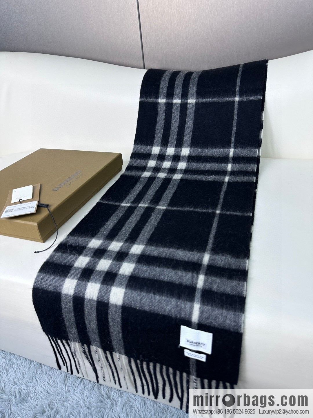 Burberry Burberry 2023 ace word-of-mouth burberry deep water ripple classic cashmere plaid scarf