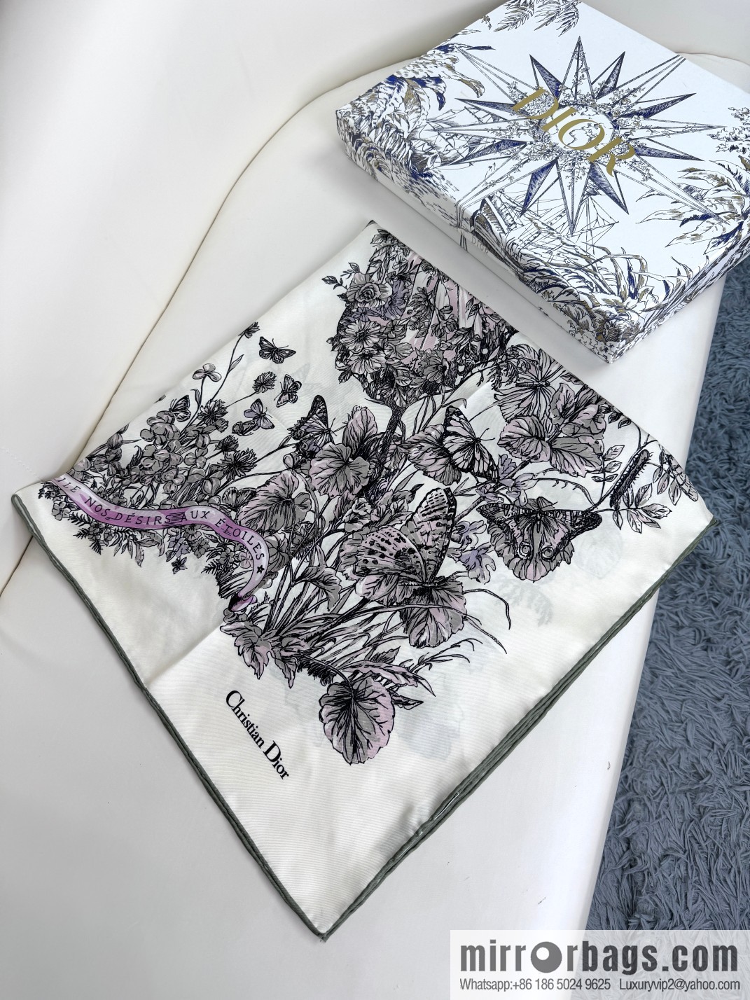 DIOR Around the World · Butterfly, Silk Scarf