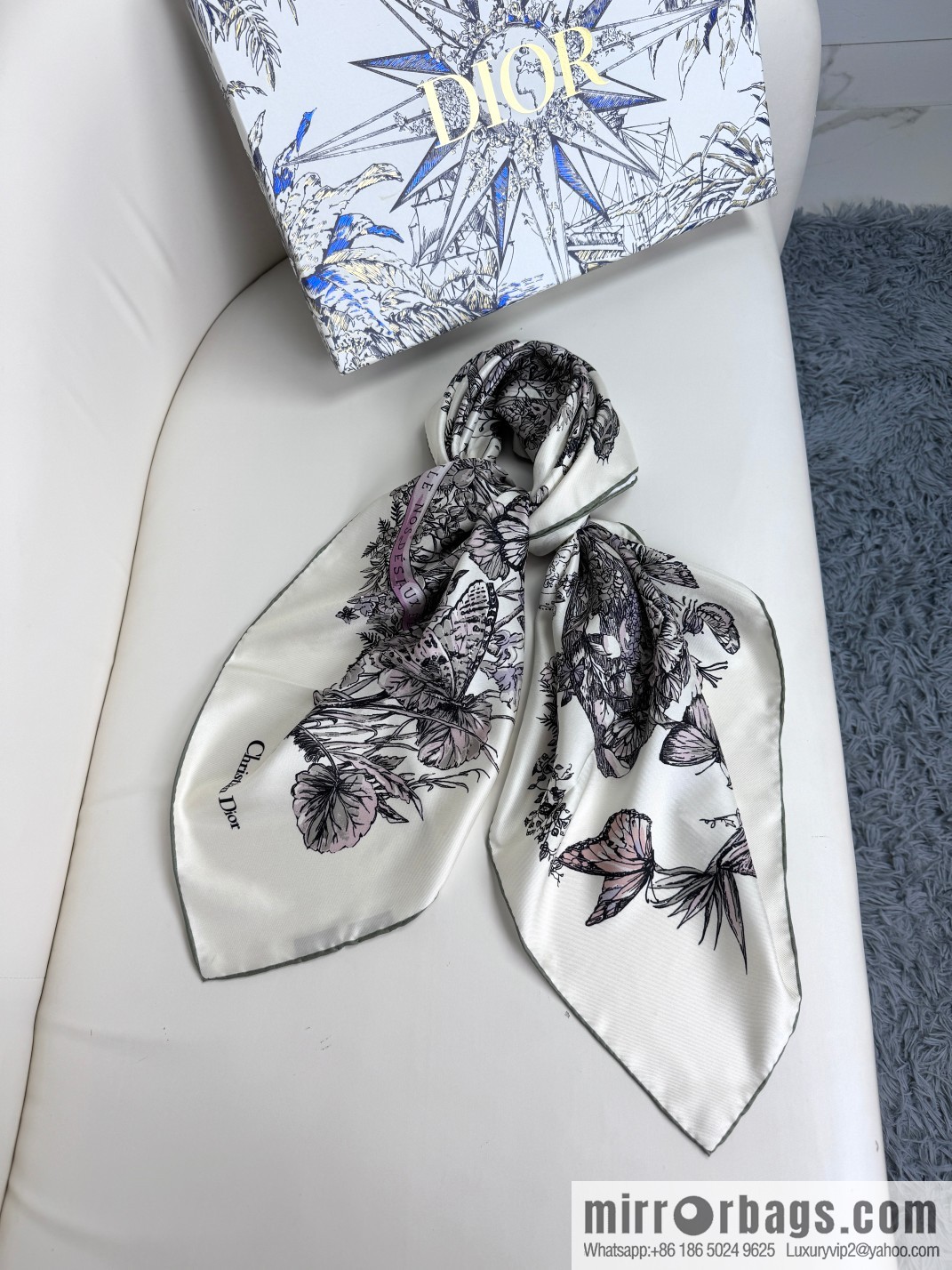DIOR Around the World · Butterfly, Silk Scarf