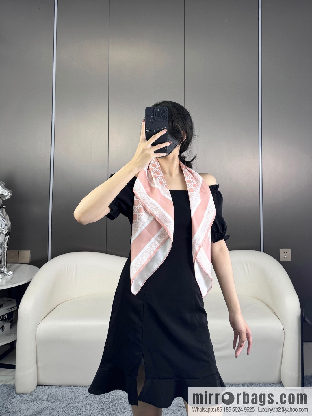 Dior silk scarf