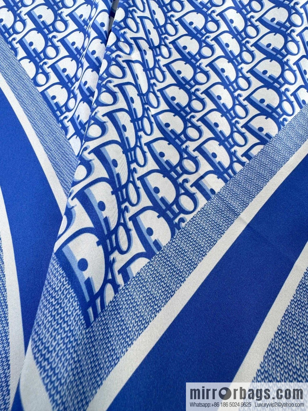 DIOR gold letters, silk scarves
