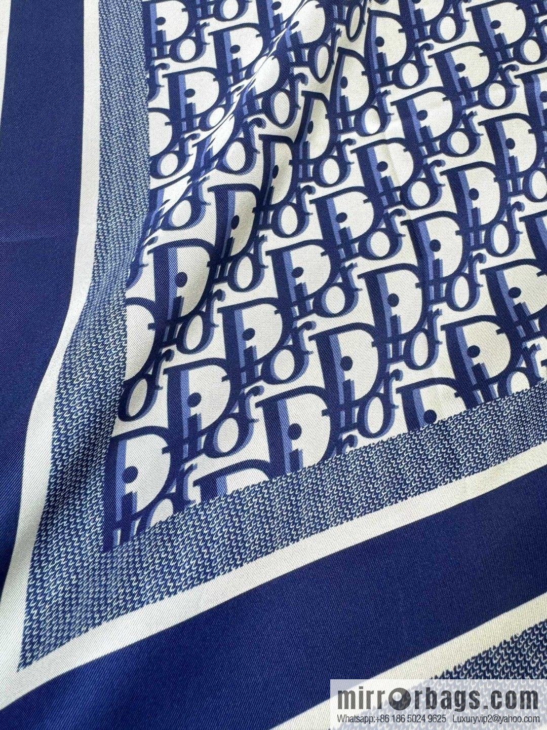 DIOR gold letters, silk scarves