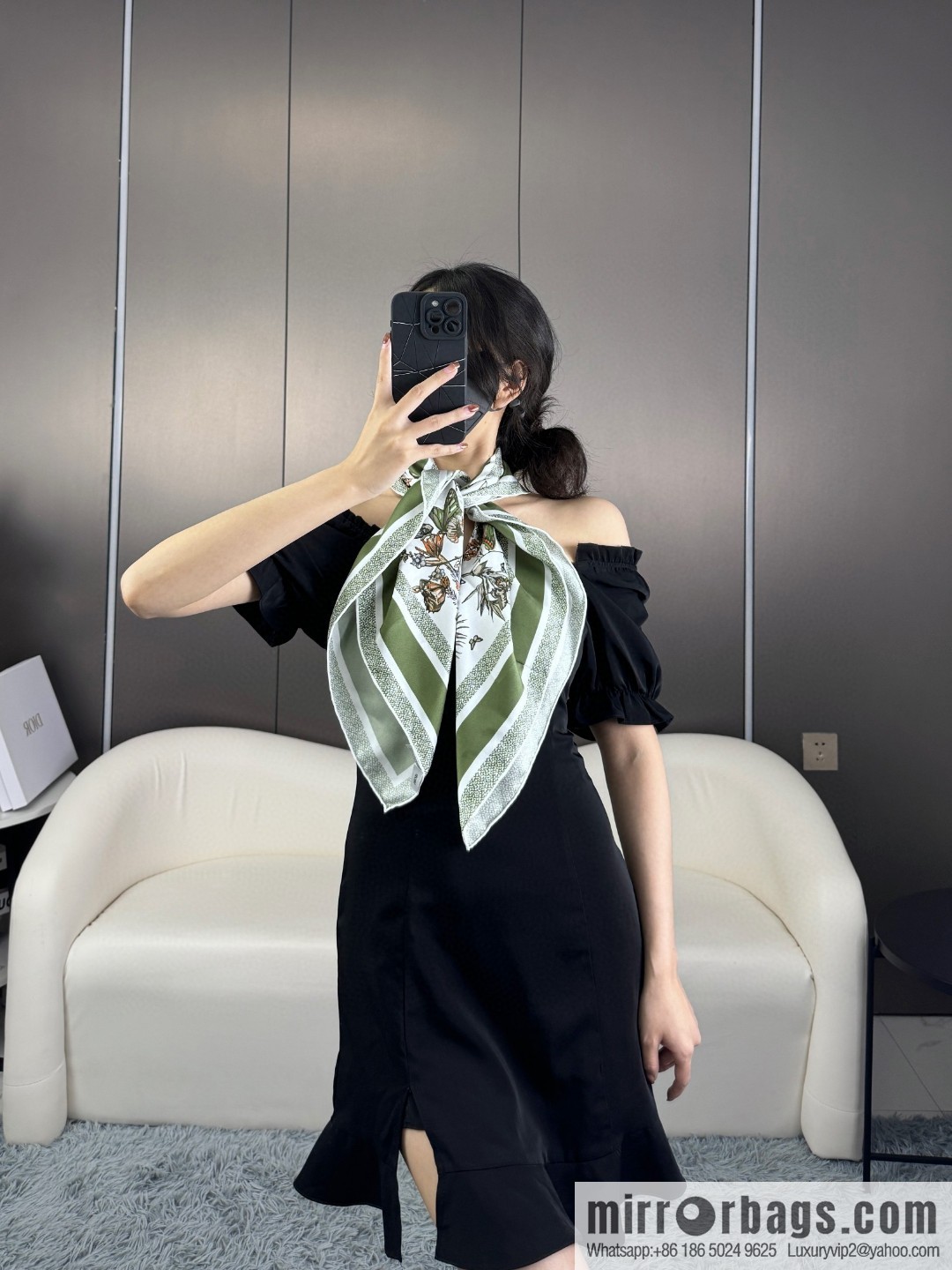 DIOR mexican flowers, silk scarves
