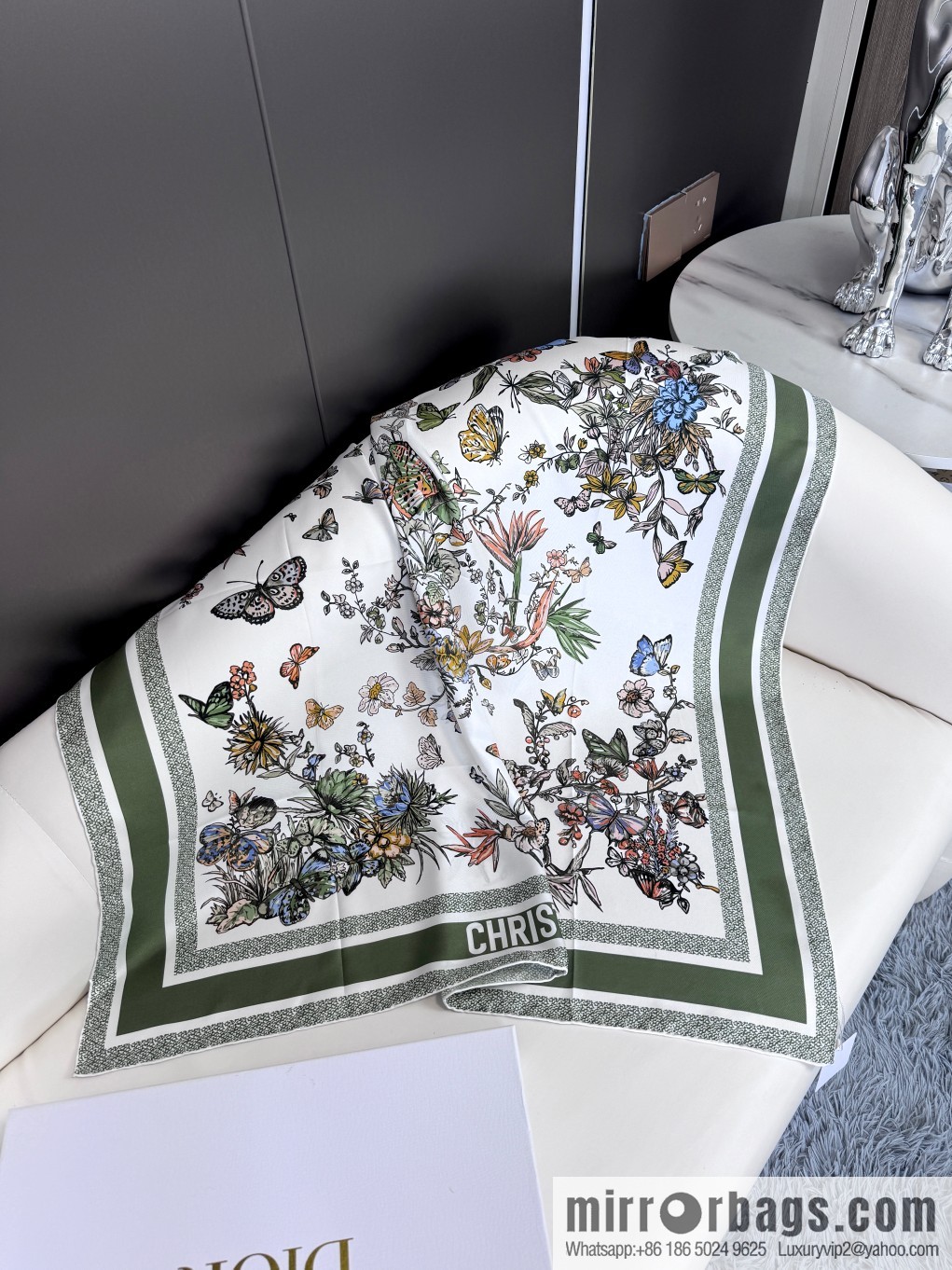 DIOR mexican flowers, silk scarves