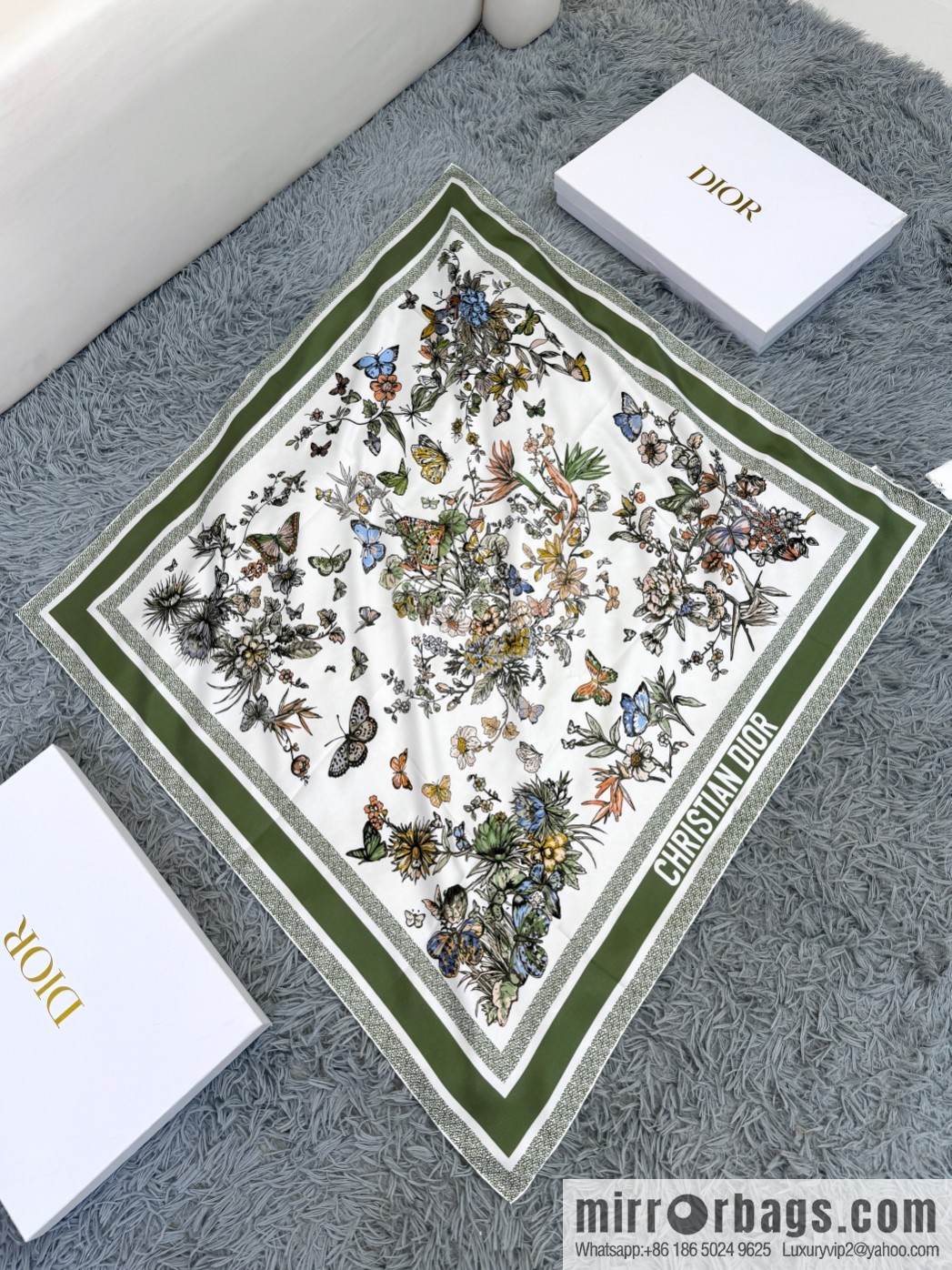 DIOR mexican flowers, silk scarves