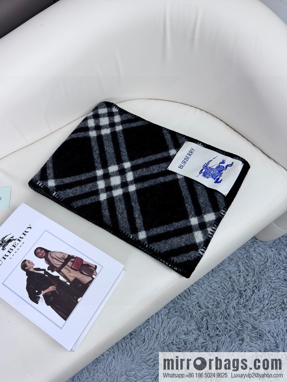 The latest Burberry cashmere wool-blend scarf for 2024