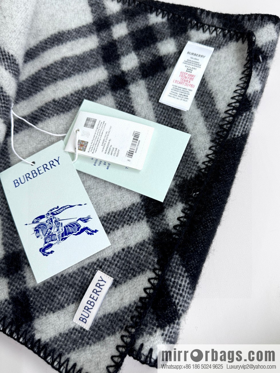 The latest Burberry cashmere wool-blend scarf for 2024