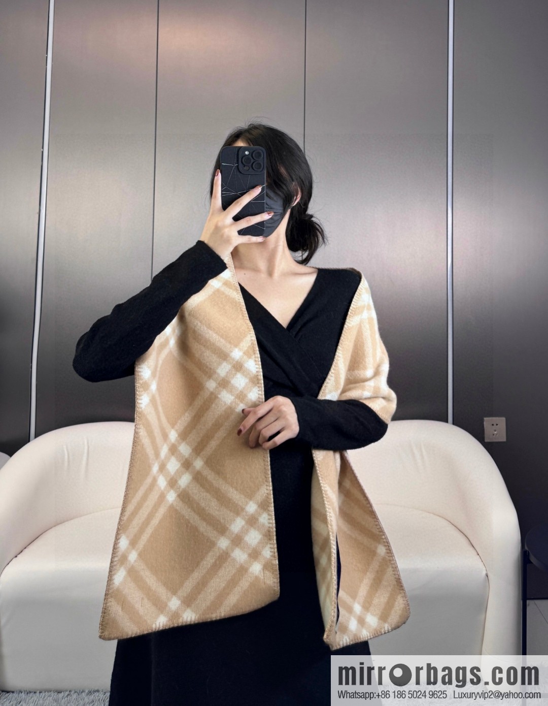 The latest Burberry cashmere wool-blend scarf for 2024