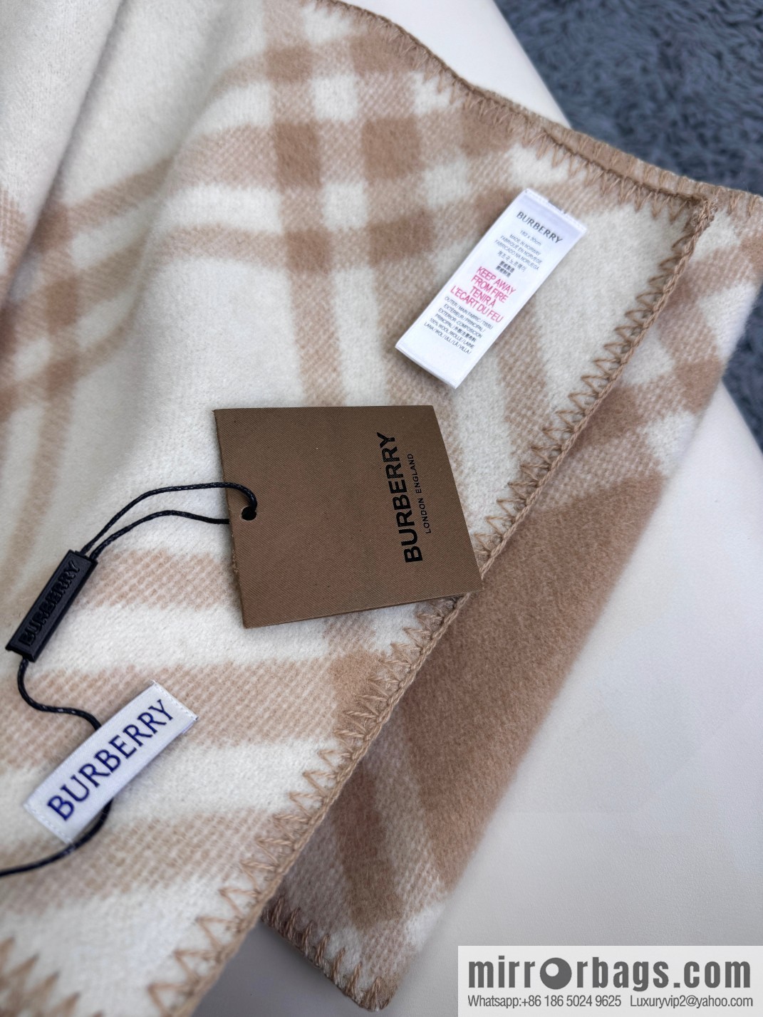 The latest Burberry cashmere wool-blend scarf for 2024