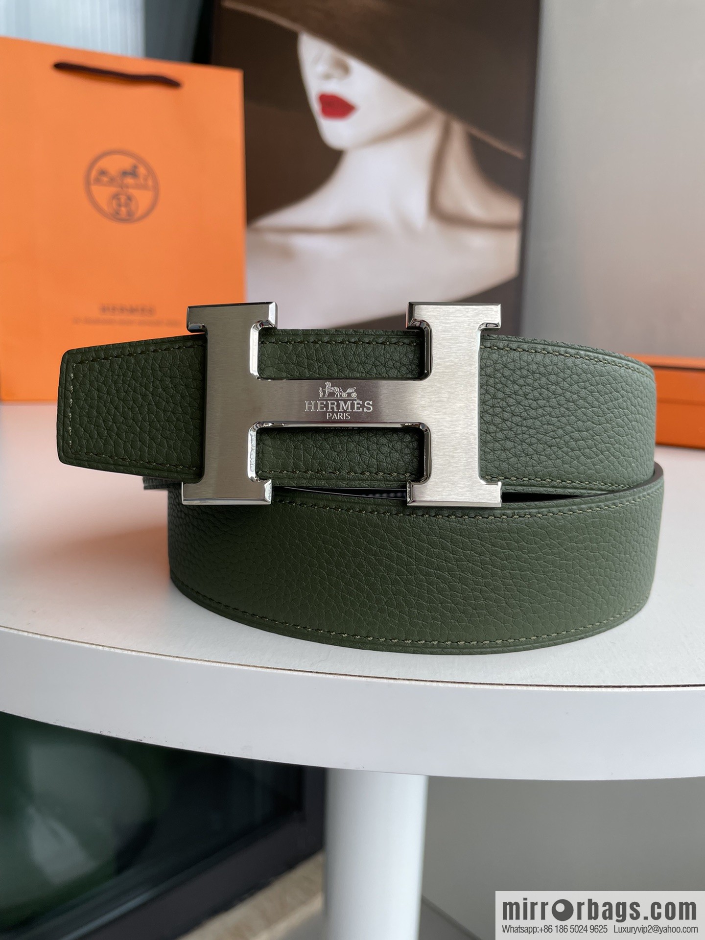 Hermes 2021 New Element Elegant Men's 3.8cm Belt