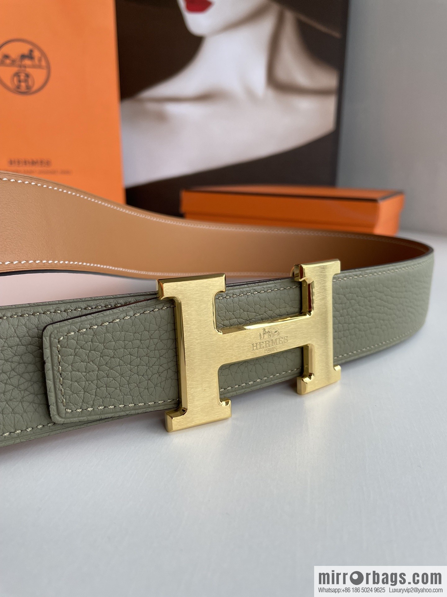 Hermes 2021 New Element Elegant Men's 3.8cm Belt