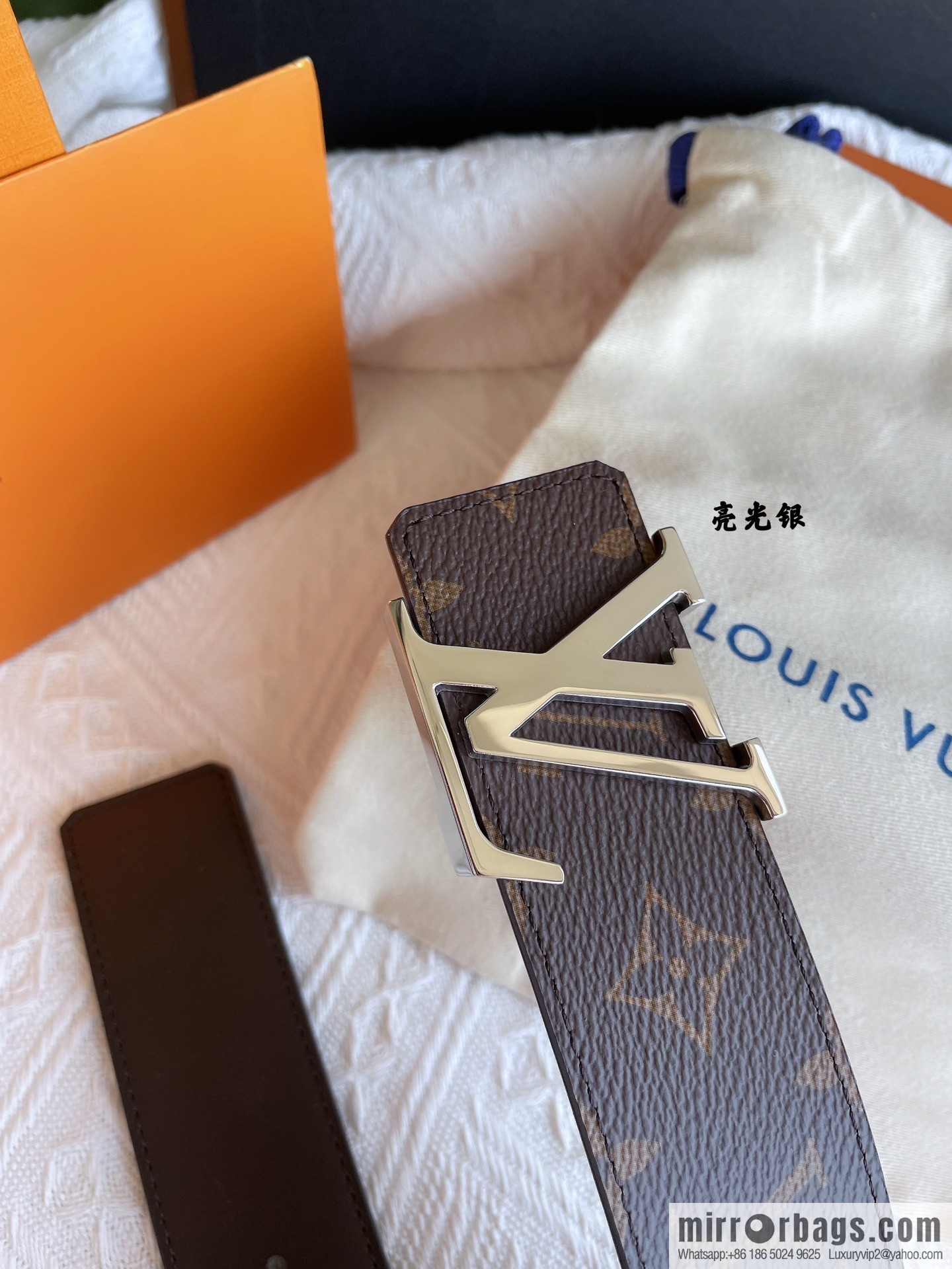 LOUIS VUITTON Classic brown checkerboard/black checkerboard/presbyopia 40mm belt