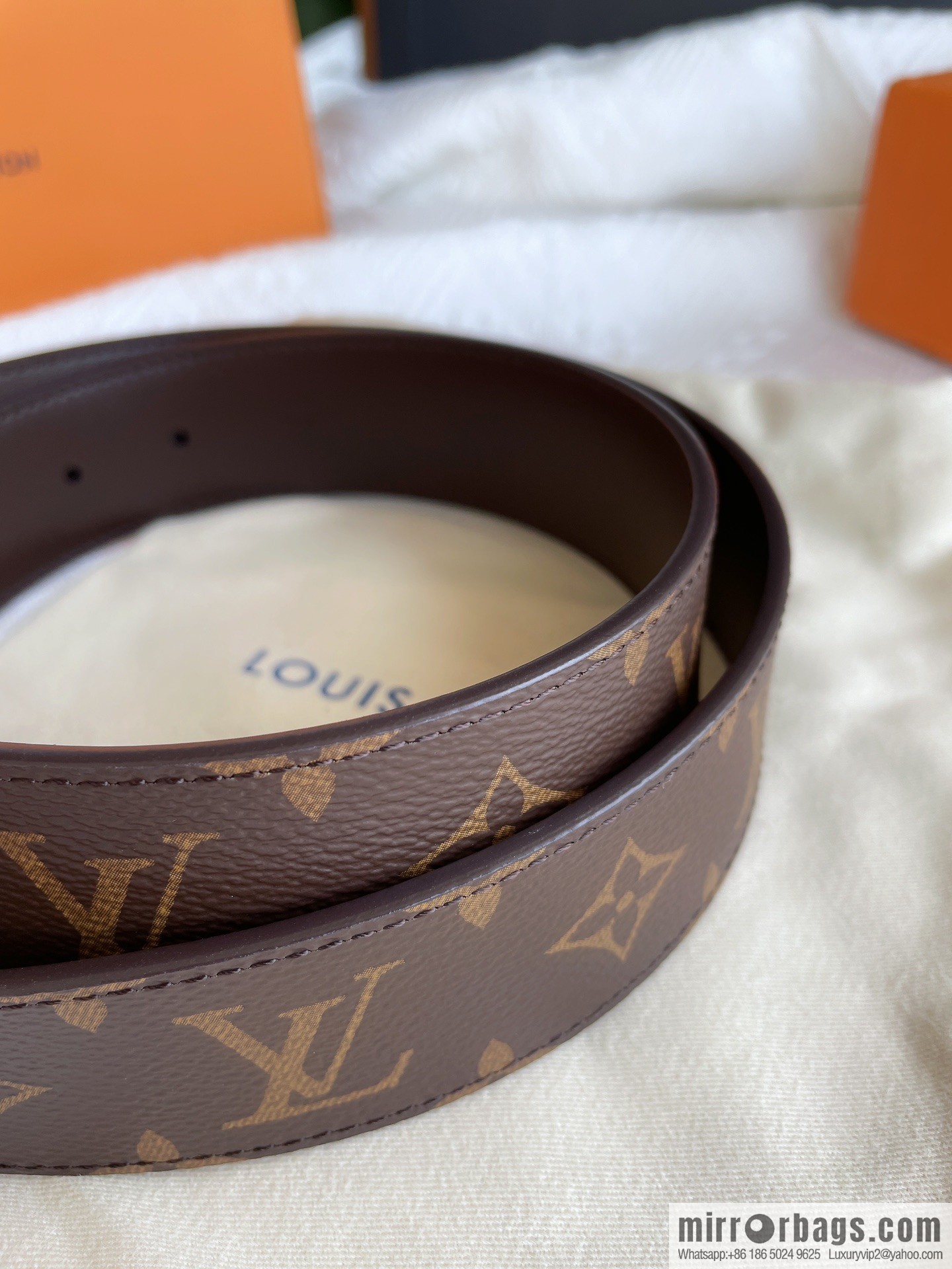 LOUIS VUITTON Classic brown checkerboard/black checkerboard/presbyopia 40mm belt