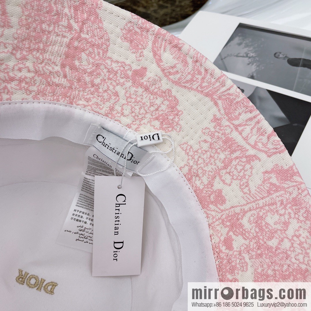 DIOR 2021 new counter synchronous printing bucket hat