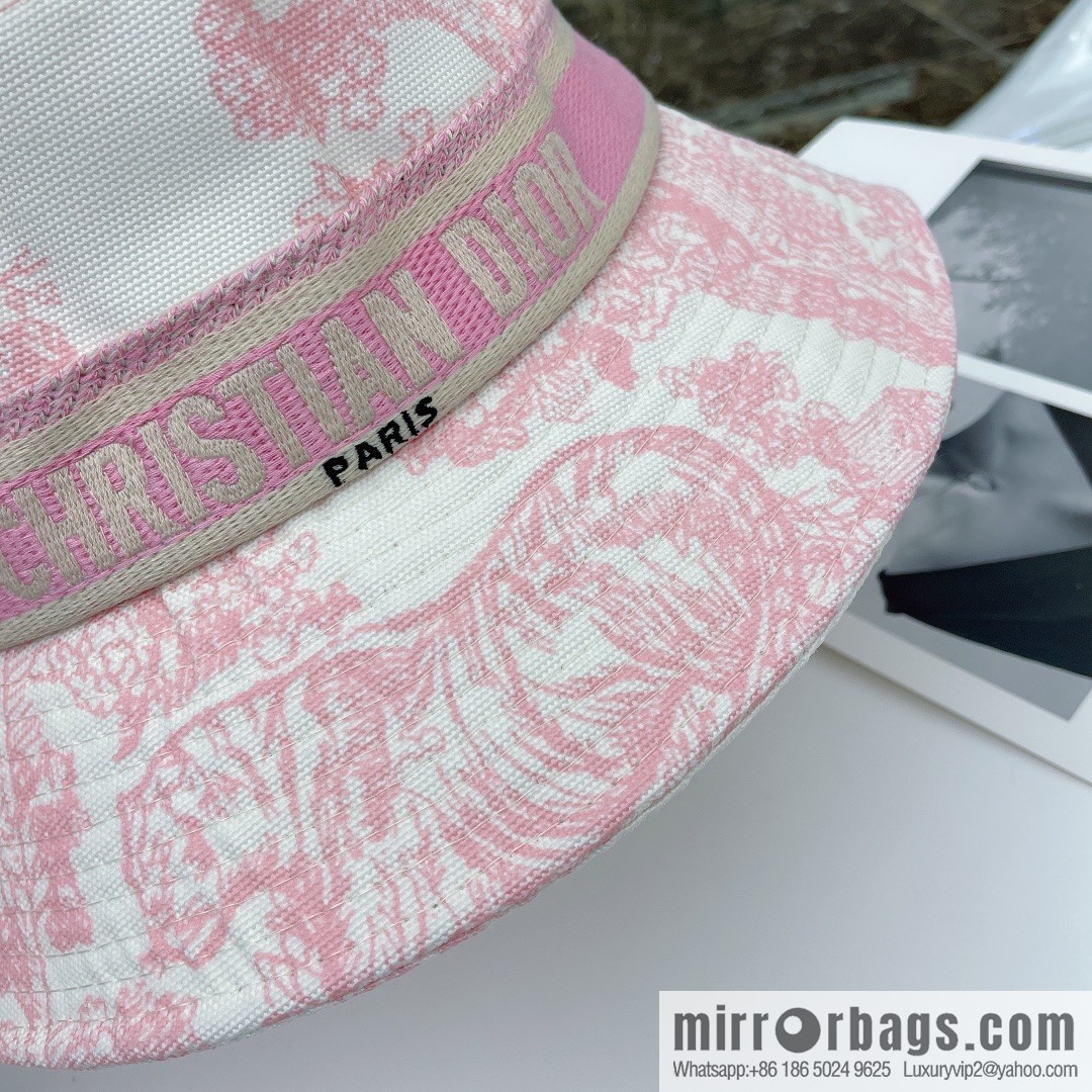 DIOR 2021 new counter synchronous printing bucket hat