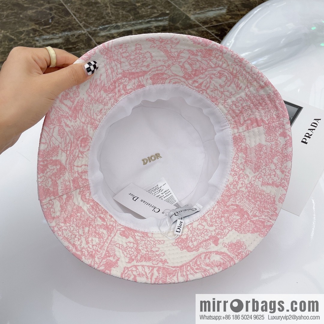 DIOR 2021 new counter synchronous printing bucket hat