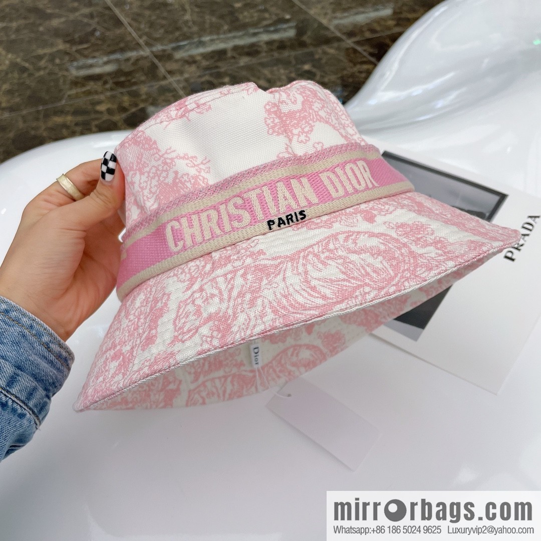 DIOR 2021 new counter synchronous printing bucket hat
