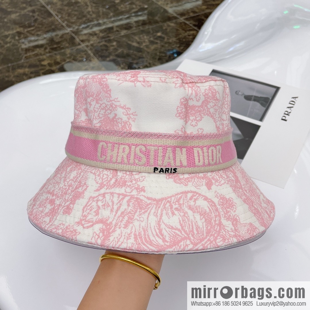 DIOR 2021 new counter synchronous printing bucket hat