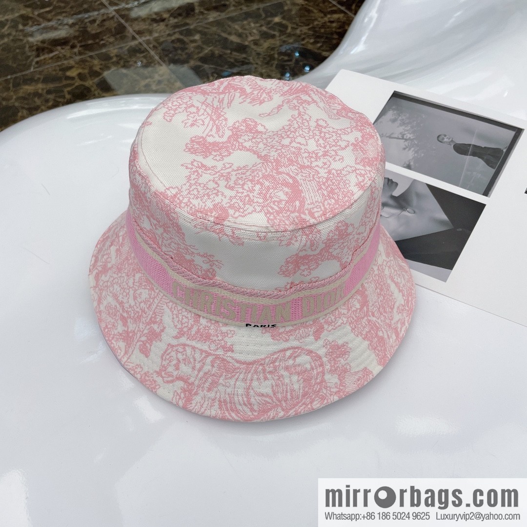 DIOR 2021 new counter synchronous printing bucket hat