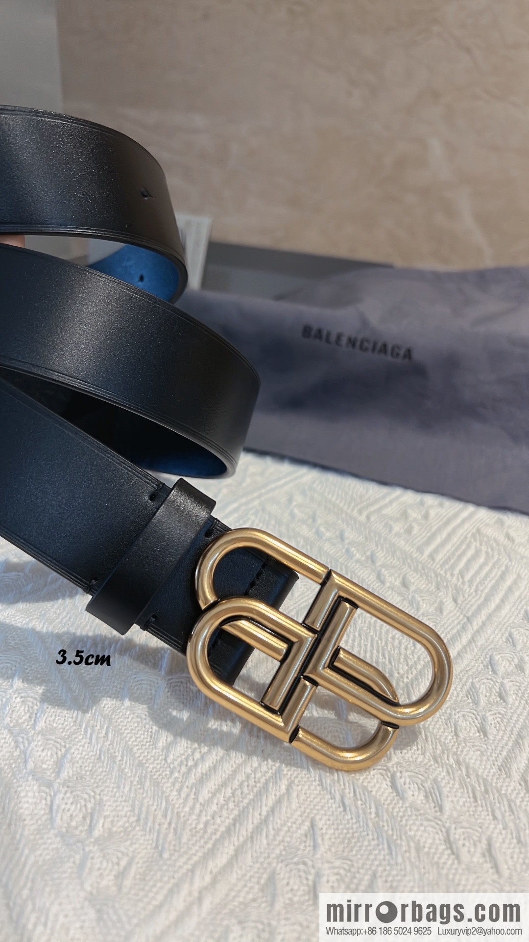Balenciaga Balenciaga 3.5cm Lock BB Belt