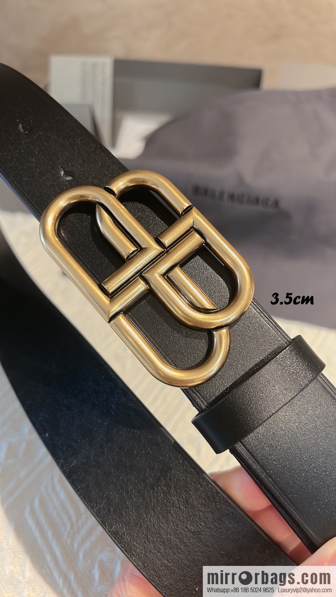 Balenciaga Balenciaga 3.5cm Lock BB Belt