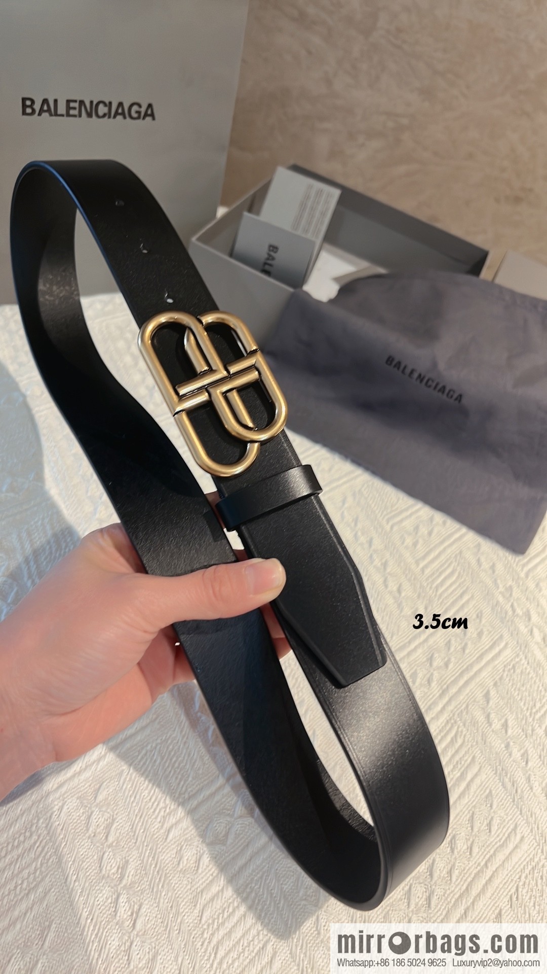 Balenciaga Balenciaga 3.5cm Lock BB Belt