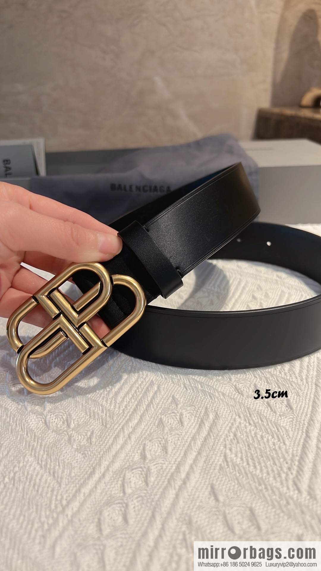 Balenciaga Balenciaga 3.5cm Lock BB Belt