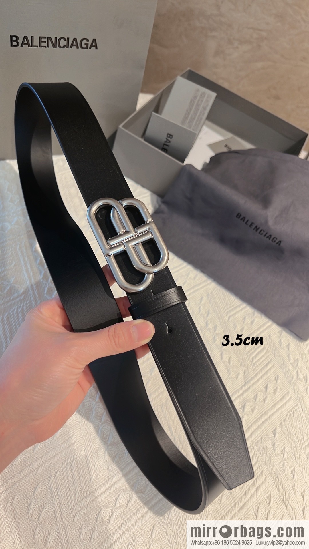 Balenciaga Balenciaga 3.5cm Lock BB Belt