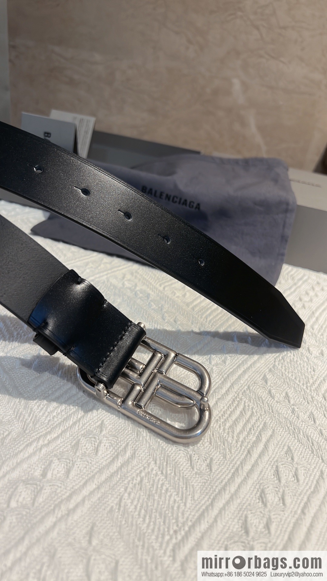 Balenciaga Balenciaga 3.5cm Lock BB Belt