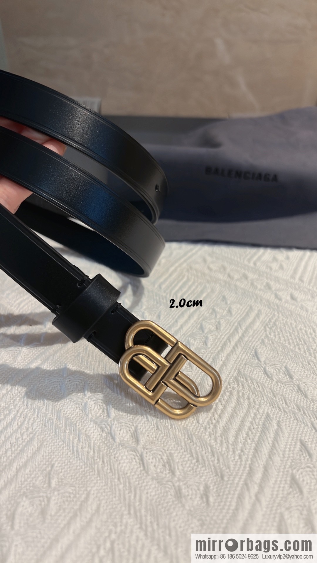 Balenciaga Balenciaga, lock BB belt 2.0cm