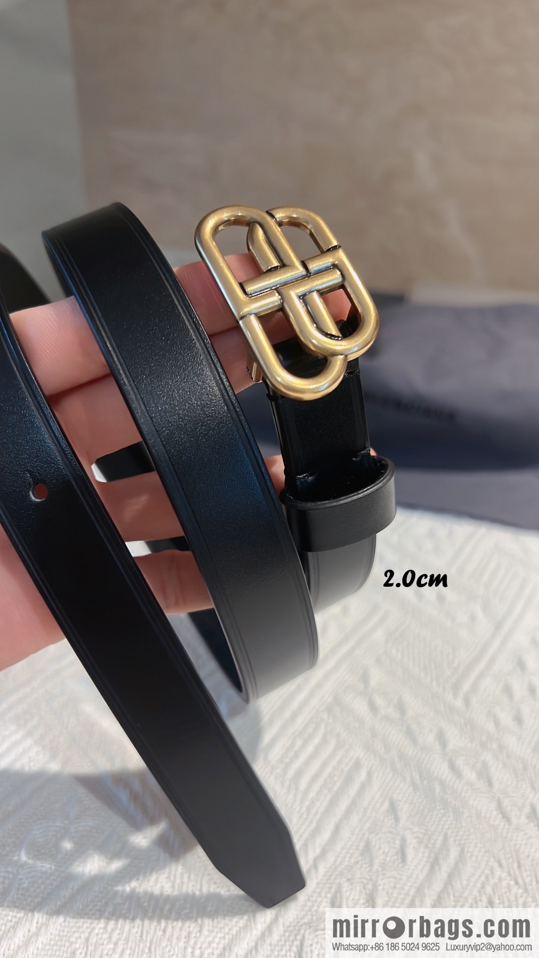 Balenciaga Balenciaga, lock BB belt 2.0cm