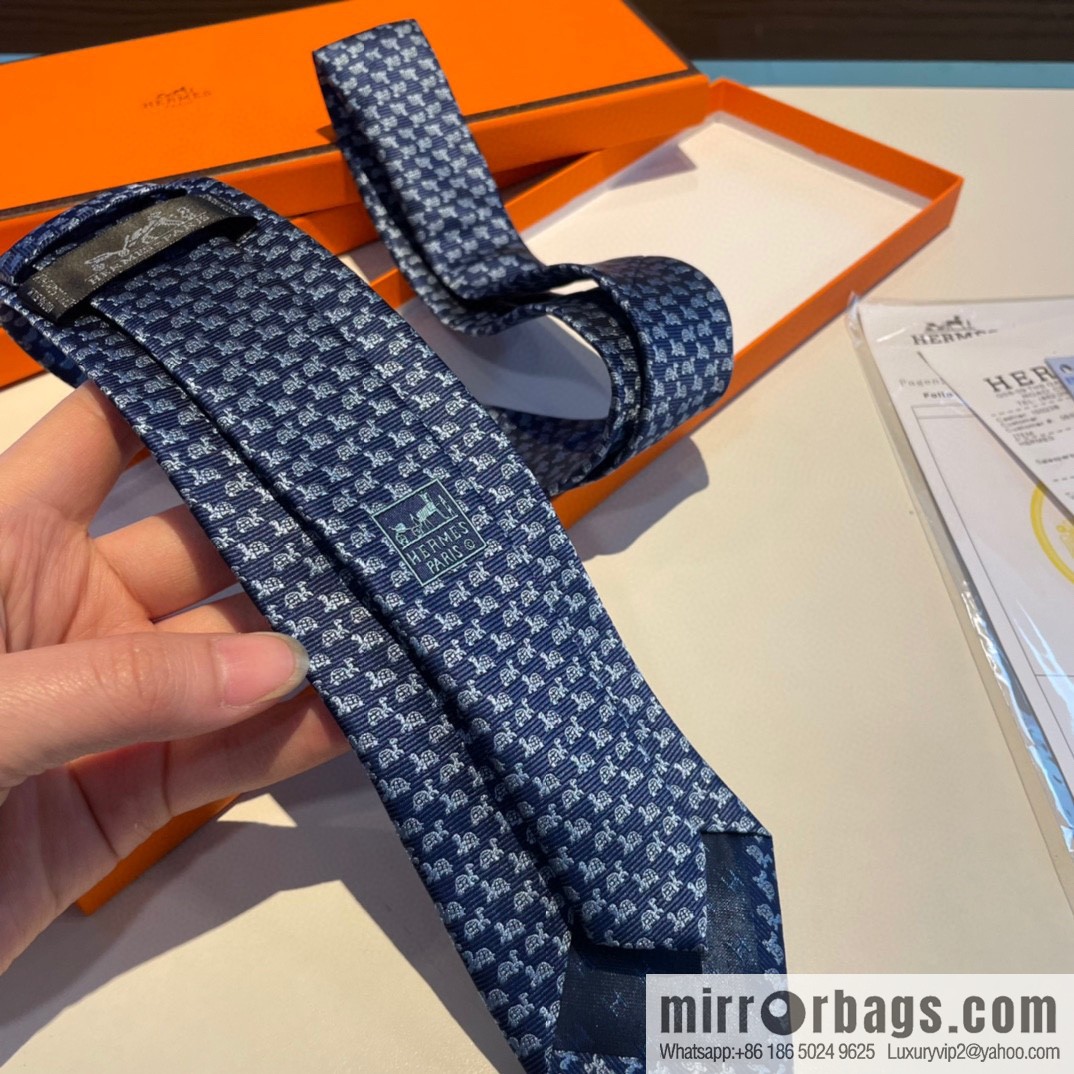 Hermes 100% Premium Twill Silk Men's Tie