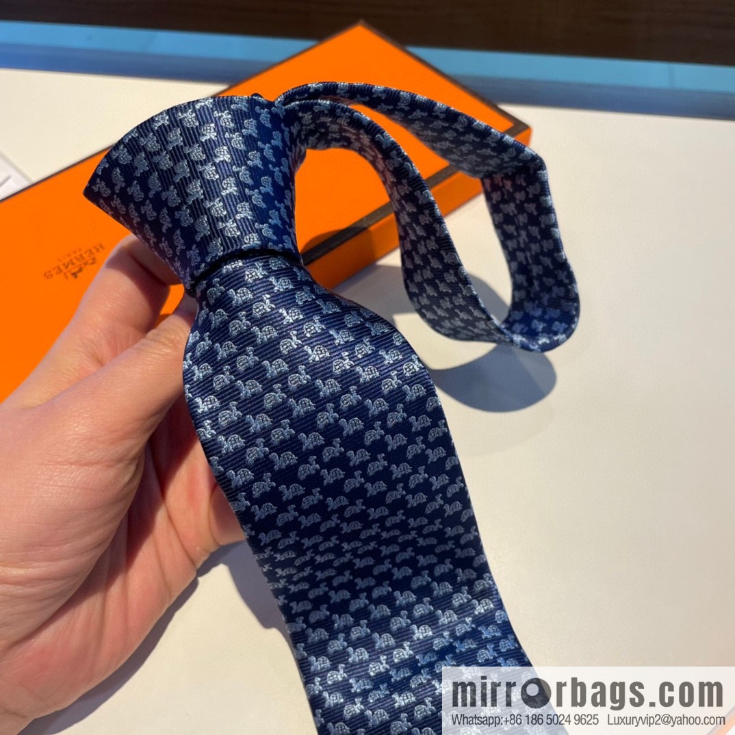 Hermes 100% Premium Twill Silk Men's Tie